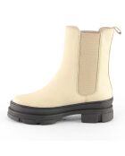 Chelsea Boots en Cuir Paris blanc cassé - Talon 5 cm