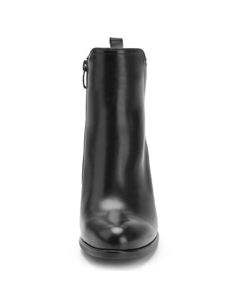 Bottines en Cuir Lauren noires - Talon 7.5 cm
