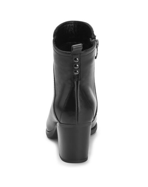 Bottines en Cuir Lauren noires - Talon 7.5 cm