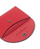 Porte-cartes en Cuir Alina rouge - 10x8.5 cm