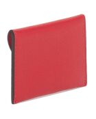 Porte-cartes en Cuir Alina rouge - 10x8.5 cm