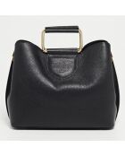 Schwarze Biana Lederhandtasche - 29x25x13,5 cm
