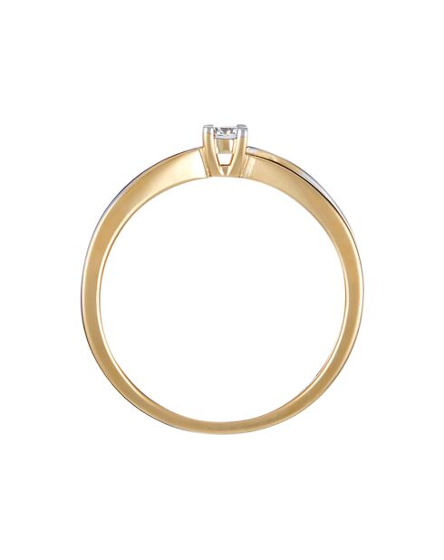 Bague Ma bien Aimée Diamants 0.08 ct Or Bicolore