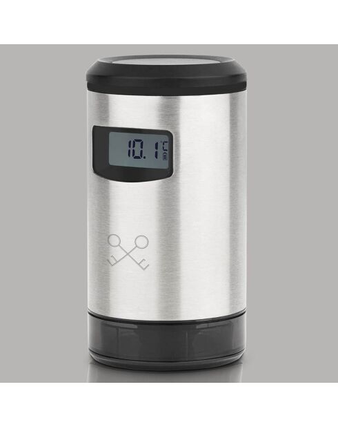 Pompe sous-vide électrique pour vin grise - 4.6x4.6x8.6 cm
