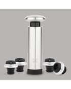 Pompe sous-vide manuelle pour vin grise - 4.5x4.5x12.3 cm