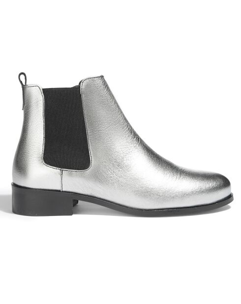 Chelsea Boots en Cuir Charlie acier