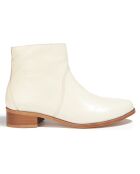 Bottines en Cuir Vernis Zabeth beiges