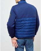 Blouson bimatière bleu