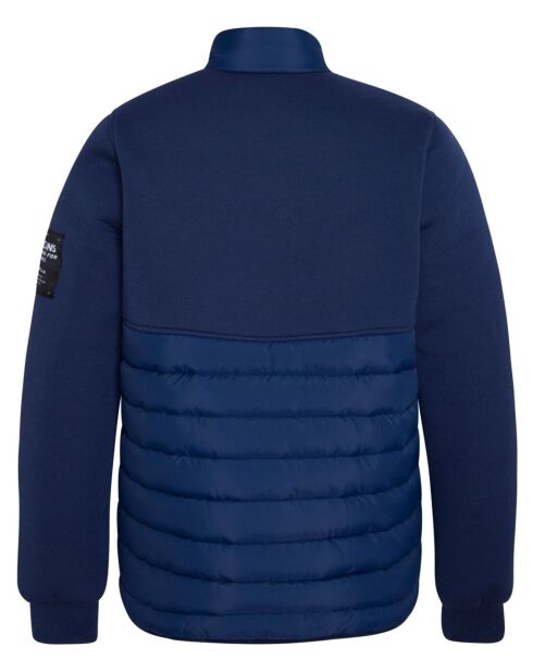 Blouson bimatière bleu