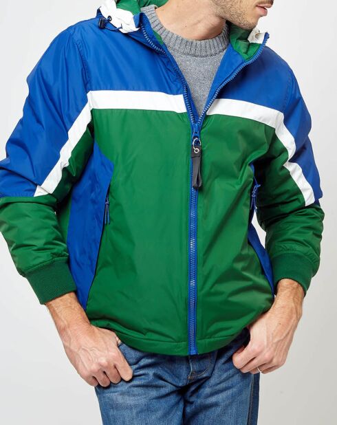 Veste coupe-vent Leonardo vert/bleu