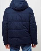 Parka Richard 3J capuche fourrée bleue