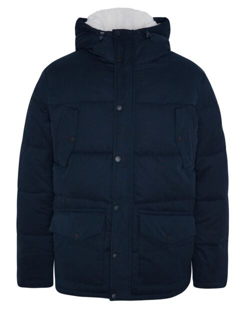 Parka Richard 3J capuche fourrée bleue