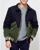 Veste Barron Mix bimatière kaki/marine