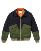 Veste Barron Mix bimatière kaki/marine