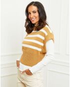Pull sans manches Lorie camel
