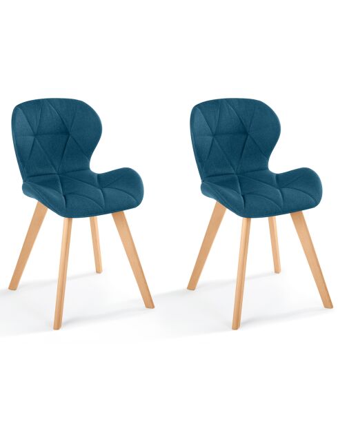 2 Chaises gatsby  bleu canard - 50x47.5x79 cm