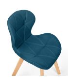 2 Chaises gatsby  bleu canard - 50x47.5x79 cm