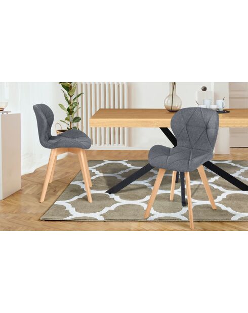 2 Chaises gatsby  gris - 50x47.5x79 cm