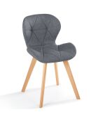 2 Chaises gatsby  gris - 50x47.5x79 cm