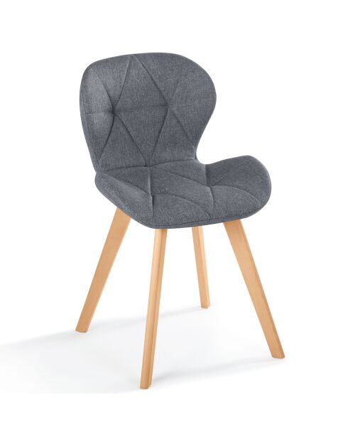 2 Chaises gatsby  gris - 50x47.5x79 cm