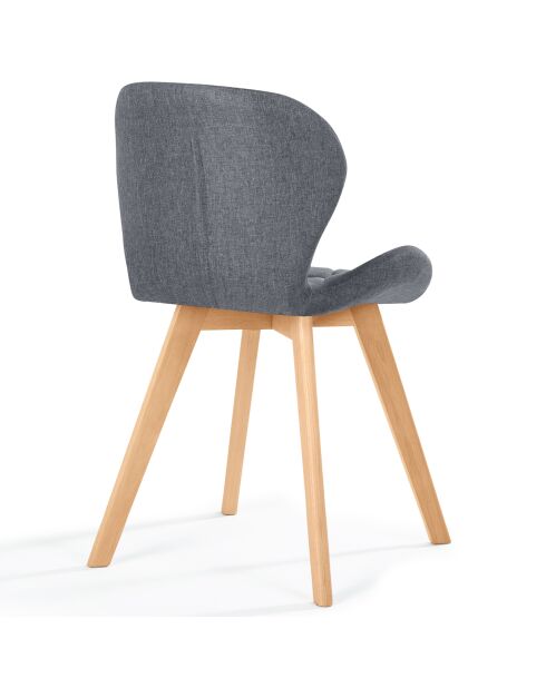 2 Chaises gatsby  gris - 50x47.5x79 cm