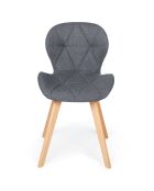 2 Chaises gatsby  gris - 50x47.5x79 cm