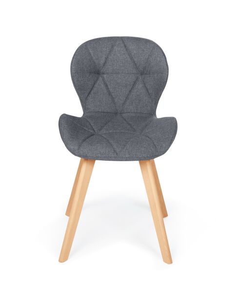 2 Chaises gatsby  gris - 50x47.5x79 cm