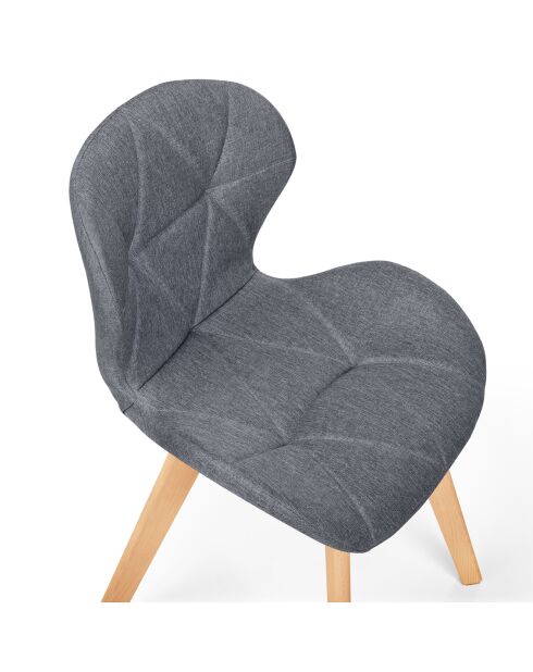 2 Chaises gatsby  gris - 50x47.5x79 cm