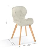 4 Chaises gatsby beige - 50x47.5x79 cm