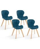 4 Chaises gatsby bleu canard - 50x47.5x79 cm