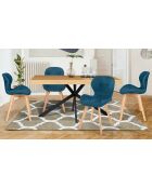 4 Chaises gatsby bleu canard - 50x47.5x79 cm