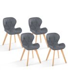 4 Chaises gatsby gris - 50x47.5x79 cm