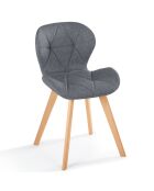 4 Chaises gatsby gris - 50x47.5x79 cm