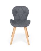 4 Chaises gatsby gris - 50x47.5x79 cm