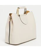 Borsa a mano in pelle Beige Biana - 29x25x13,5 cm