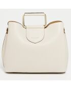 Borsa a mano in pelle Beige Biana - 29x25x13,5 cm