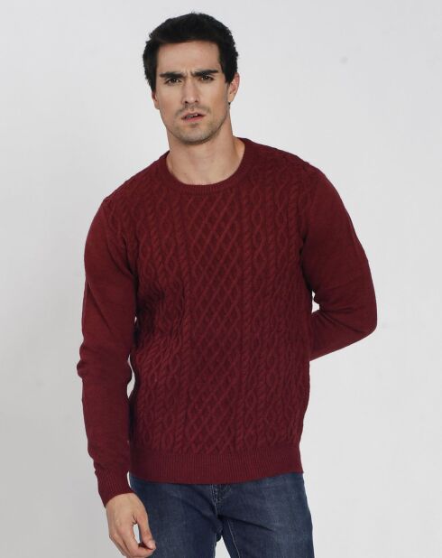Pull Amandio en Cachemire mélangé bordeaux