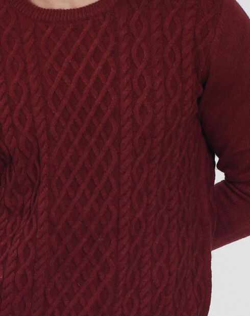 Pull Amandio en Cachemire mélangé bordeaux