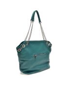 Sac porté épaule en Cuir Neis vert - 31x43x14 cm