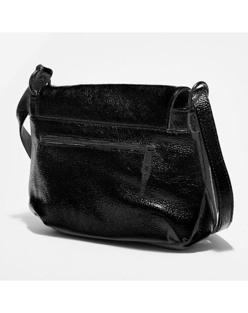 Sac bandoulière en Cuir Lana noir - 29x20x6 cm