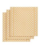 3 Torchons de cuisine Groom ocre - 65x70 cm