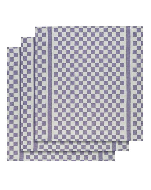3 Torchons de cuisine Groom lavande - 65x70 cm