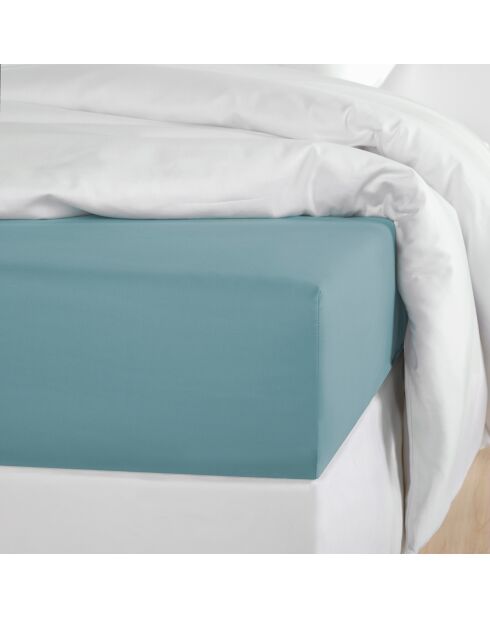 Drap housse Satin Olivia arctique