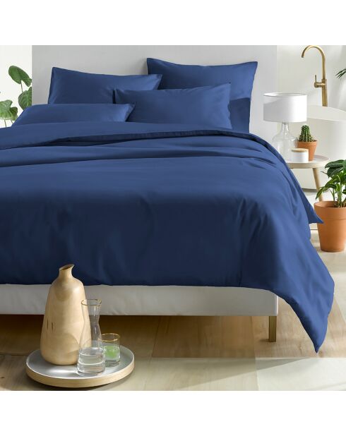 Olivia indigoblauwe dekbedovertrekset