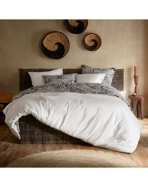 Parure housse de couette Zebra crème/noir
