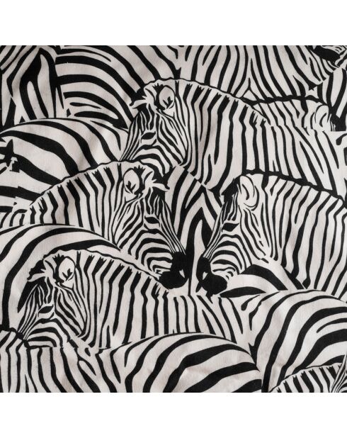 Parure housse de couette Zebra crème/noir