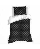 Parure housse de couette Hero blanc/noir