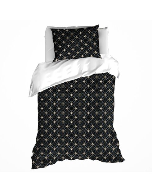 Parure housse de couette Hero blanc/noir