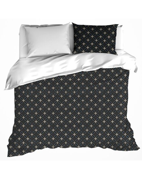 Parure housse de couette Hero blanc/noir