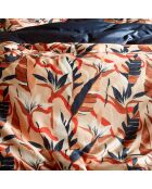 Parure housse de couette satin de coton Junglecat multicolore